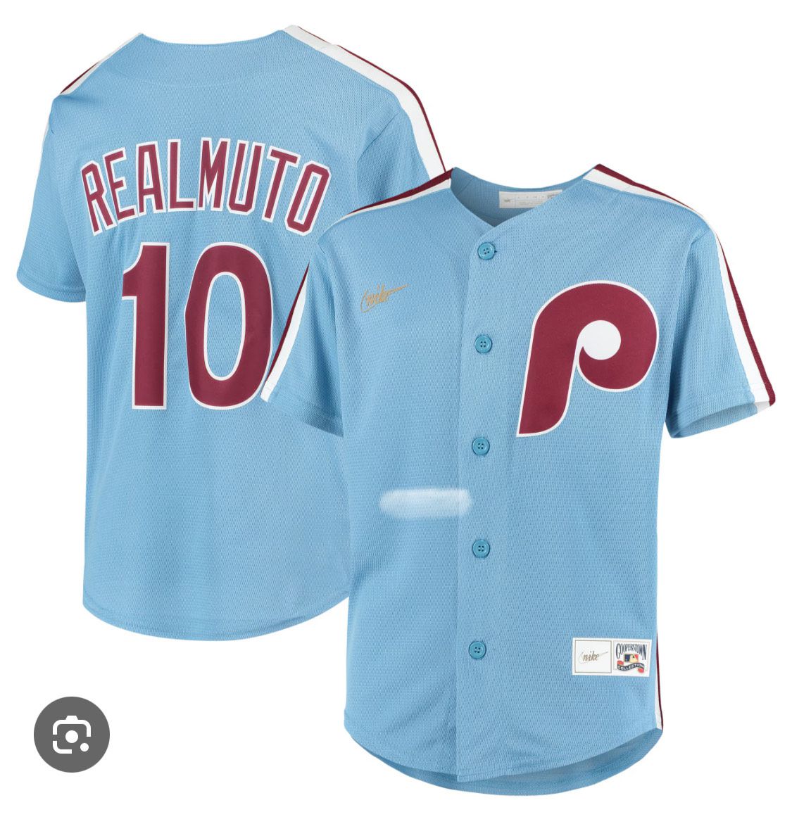 2024 MLB Women  Philadelphia Phillies #10 J.T.Realmuto Nike light blue Home Limited Player Jersey->san diego padres->MLB Jersey